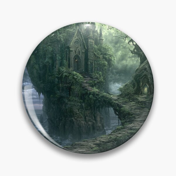 Item preview, Verdenmoor: The Clifftide Gate | Dark Fantasy Gothic Castle Art Print | Dark Fantasy Wall Art designed and sold by Opetis.