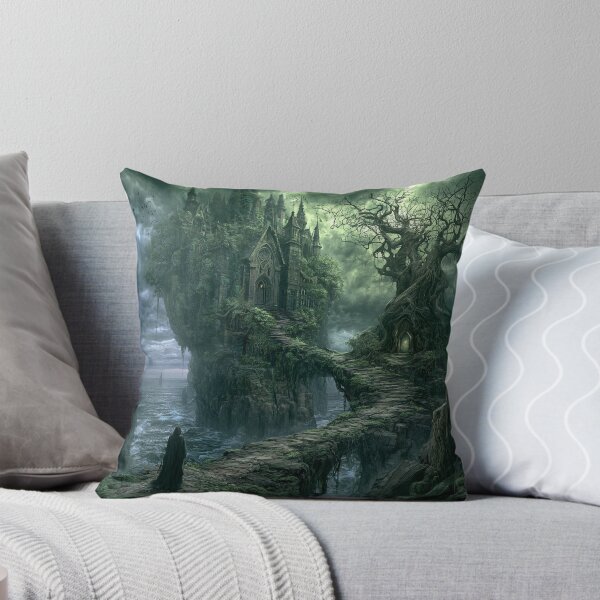 Item preview, Verdenmoor: The Clifftide Gate | Dark Fantasy Gothic Castle Art Print | Dark Fantasy Wall Art designed and sold by Opetis.