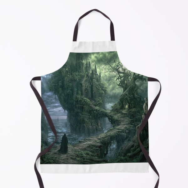 Item preview, Verdenmoor: The Clifftide Gate | Dark Fantasy Gothic Castle Art Print | Dark Fantasy Wall Art designed and sold by Opetis.