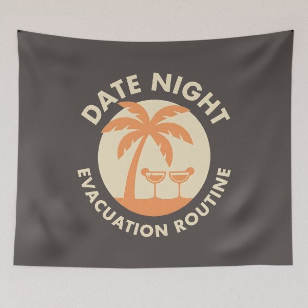 Item preview, Date Night Evacuation Routine Retro Vacation Vibe designed and sold by SplashTastic.