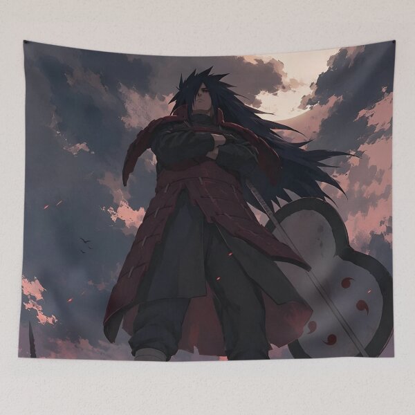 Item preview, Madara Uchiha Moonlit Warlord | Legendary Uchiha Clan Anime Art Print designed and sold by Dyan4.