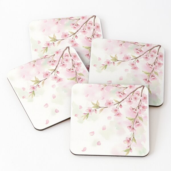 Item preview, Airy Watercolor Cherry Blossom Drifting Branch designed and sold by VelloomStore.