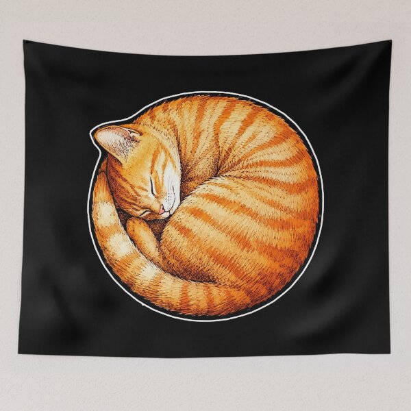 Item preview, orange cat circle logo designed and sold by Blck-Acid-Devil.