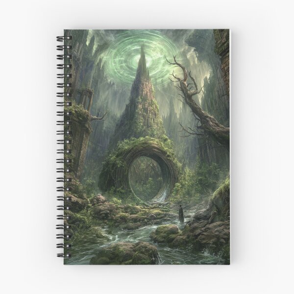 Item preview, Verdenmoor: The Convergence | Dark Fantasy Gothic Portal Spire Art Print | Dark Fantasy Wall Art designed and sold by Opetis.