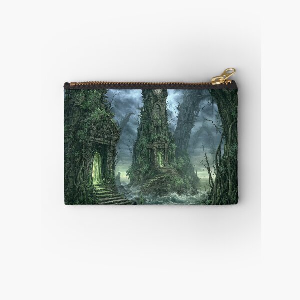 Item preview, Verdenmoor: The Drowned Clock | Dark Fantasy Flooded Tower Art Print | Dark Fantasy Wall Art designed and sold by Opetis.