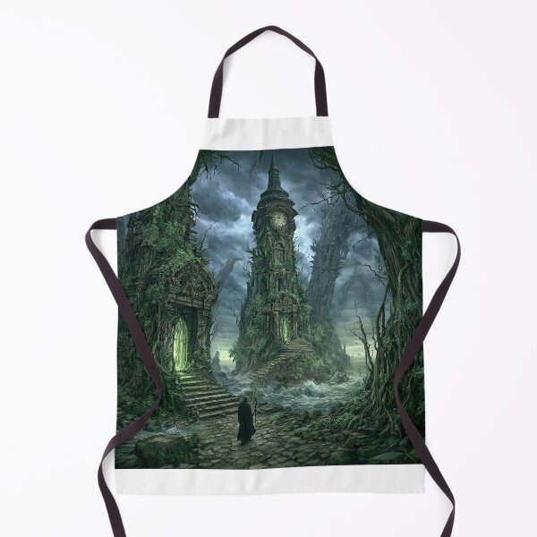 Item preview, Verdenmoor: The Drowned Clock | Dark Fantasy Flooded Tower Art Print | Dark Fantasy Wall Art designed and sold by Opetis.