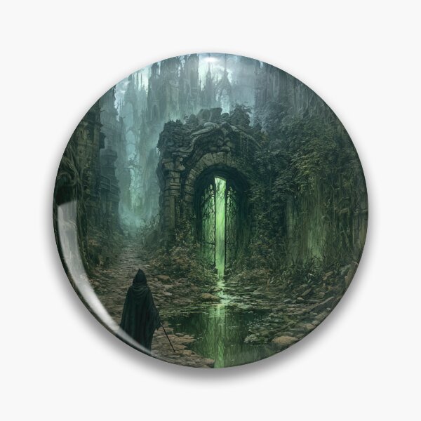 Item preview, Verdenmoor: The Flooded Arch | Dark Fantasy Gothic Arch Reflection Art Print | Dark Fantasy Wall Art designed and sold by Opetis.