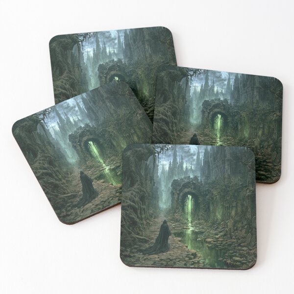 Item preview, Verdenmoor: The Flooded Arch | Dark Fantasy Gothic Arch Reflection Art Print | Dark Fantasy Wall Art designed and sold by Opetis.