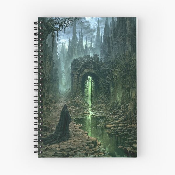Item preview, Verdenmoor: The Flooded Arch | Dark Fantasy Gothic Arch Reflection Art Print | Dark Fantasy Wall Art designed and sold by Opetis.