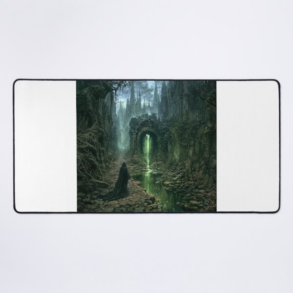 Item preview, Verdenmoor: The Flooded Arch | Dark Fantasy Gothic Arch Reflection Art Print | Dark Fantasy Wall Art designed and sold by Opetis.