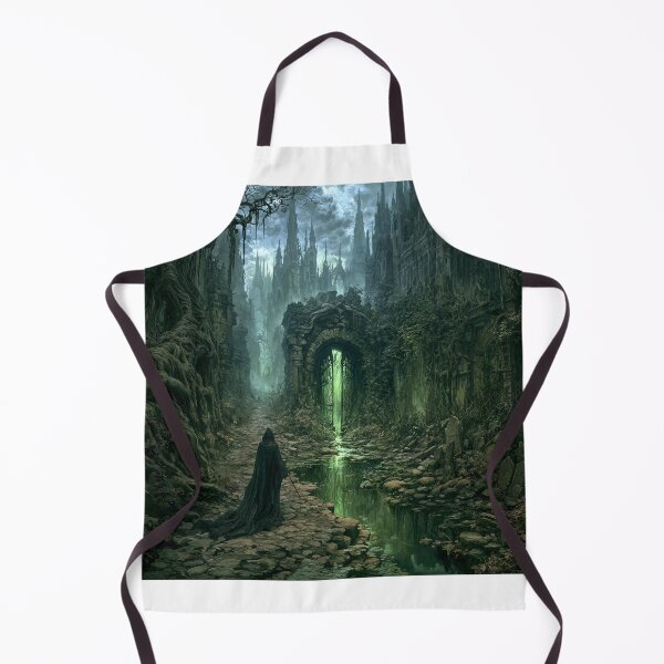 Item preview, Verdenmoor: The Flooded Arch | Dark Fantasy Gothic Arch Reflection Art Print | Dark Fantasy Wall Art designed and sold by Opetis.