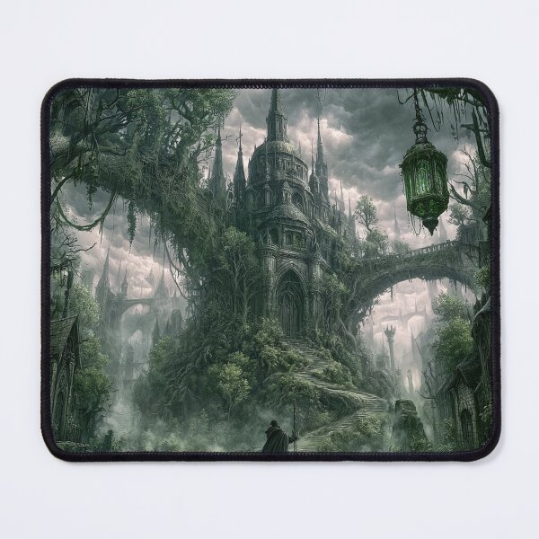 Item preview, Verdenmoor: The Grand Approach | Dark Fantasy Gothic Cathedral Art Print | Dark Fantasy Wall Art designed and sold by Opetis.