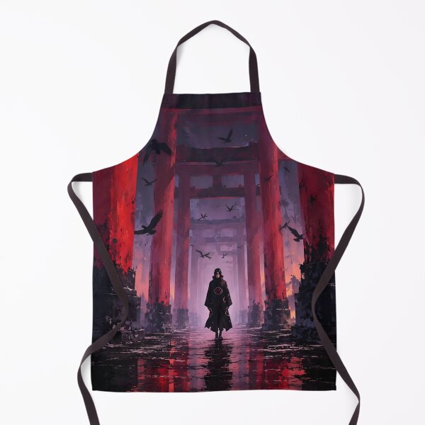 Item preview, Itachi Uchiha Through the Crimson Torii Gates | Akatsuki Crow Master Anime Art designed and sold by Dyan4.