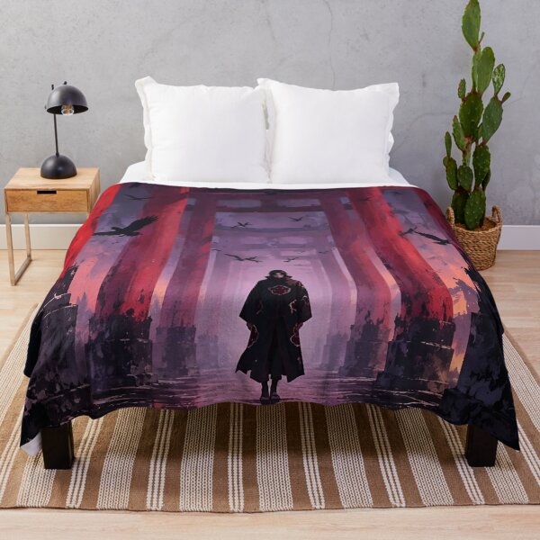 Item preview, Itachi Uchiha Through the Crimson Torii Gates | Akatsuki Crow Master Anime Art designed and sold by Dyan4.