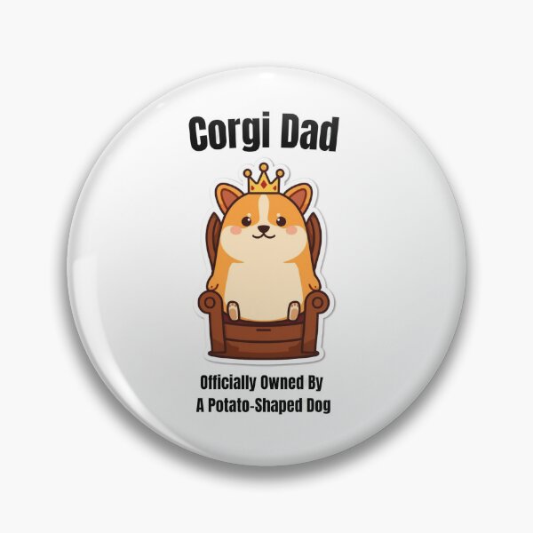 Item preview, Funny Corgi Dad Shirt — Officially Owned By A Potato Shaped Dog — Corgi Dad Gift designed and sold by Happy Hues.