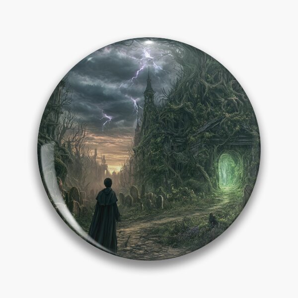 Item preview, Verdenmoor: The Graveyard Road | Dark Fantasy Gothic Cemetery Art Print | Dark Fantasy Wall Art designed and sold by Opetis.