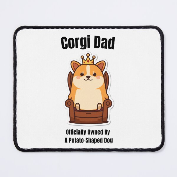 Item preview, Funny Corgi Dad Shirt — Officially Owned By A Potato Shaped Dog — Corgi Dad Gift designed and sold by Happy Hues.