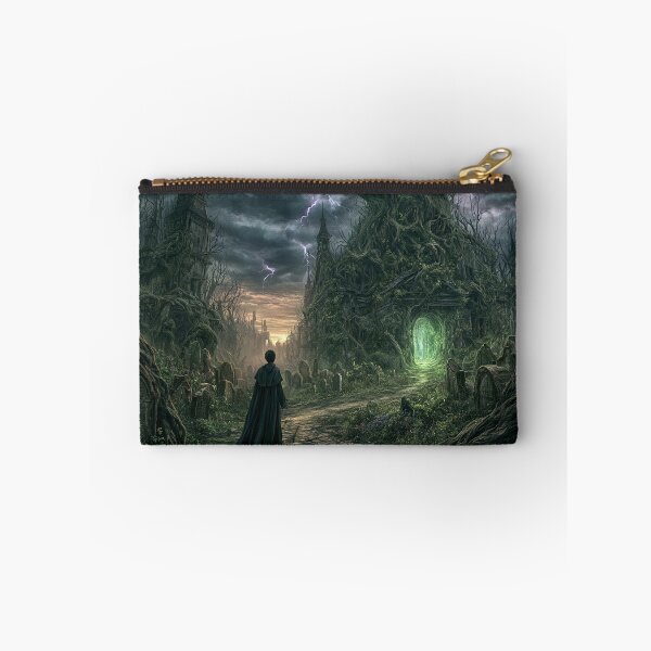 Artikelvorschau, Verdenmoor: Der Friedhofsweg | Kunstdruck im Stil eines gotischen Friedhofs | Düstere Fantasy-Wandkunst entworfen und verkauft von Opetis.