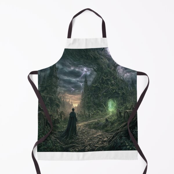 Item preview, Verdenmoor: The Graveyard Road | Dark Fantasy Gothic Cemetery Art Print | Dark Fantasy Wall Art designed and sold by Opetis.