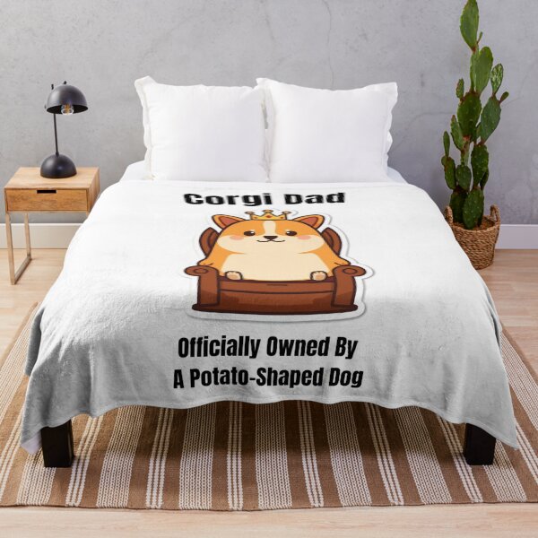 Item preview, Funny Corgi Dad Shirt — Officially Owned By A Potato Shaped Dog — Corgi Dad Gift designed and sold by Happy Hues.