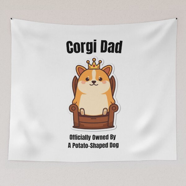 Item preview, Funny Corgi Dad Shirt — Officially Owned By A Potato Shaped Dog — Corgi Dad Gift designed and sold by Happy Hues.