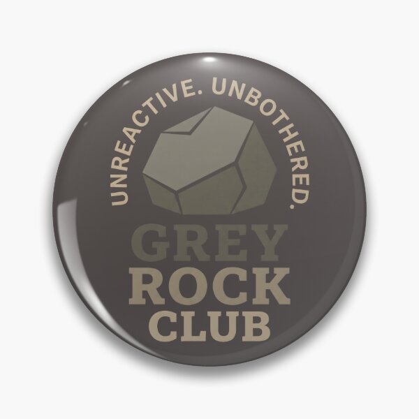 Item preview, Grey Rock Club Unreactive Unbothered Minimalist Design designed and sold by SplashTastic.