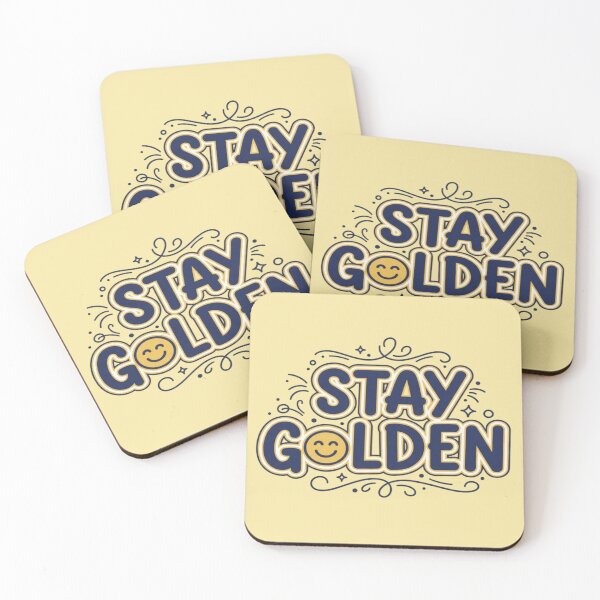 Item preview, Stay Golden Positive Sunshine Lettering Design designed and sold by PrintBreeze.