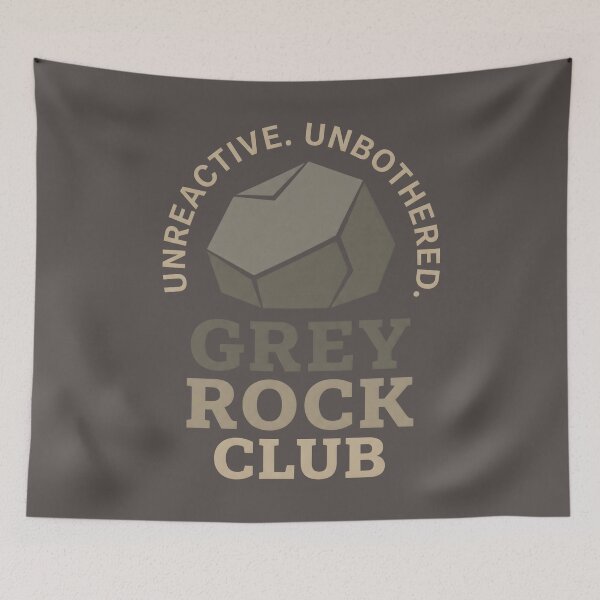 Item preview, Grey Rock Club Unreactive Unbothered Minimalist Design designed and sold by SplashTastic.
