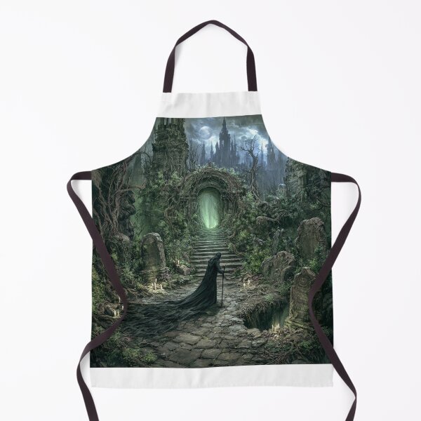 Item preview, Verdenmoor: The Moonlit Stair | Dark Fantasy Gothic Stairway Art Print | Dark Fantasy Wall Art designed and sold by Opetis.
