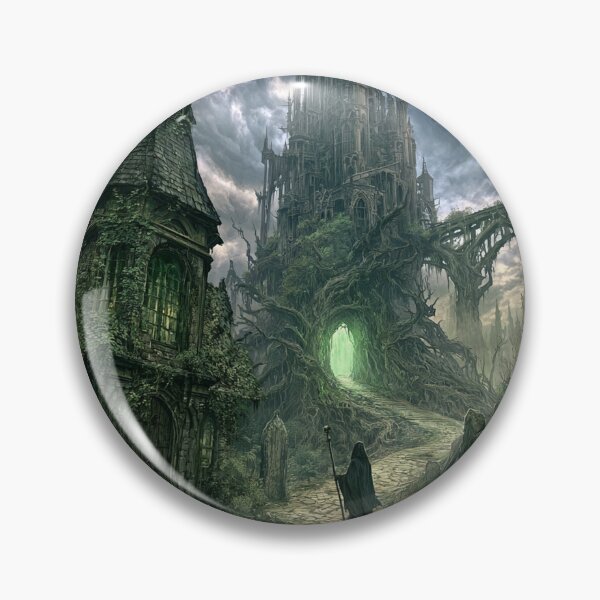 Item preview, Verdenmoor: The Rootward Gate | Dark Fantasy Root Arch Art Print | Dark Fantasy Wall Art designed and sold by Opetis.