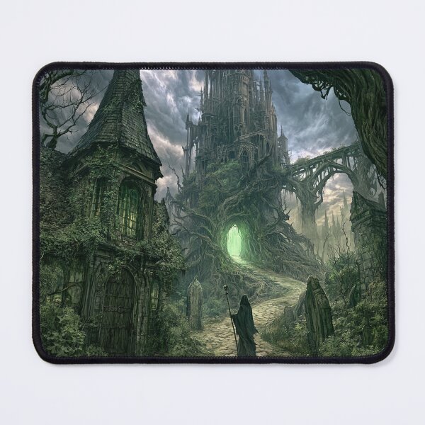 Item preview, Verdenmoor: The Rootward Gate | Dark Fantasy Root Arch Art Print | Dark Fantasy Wall Art designed and sold by Opetis.