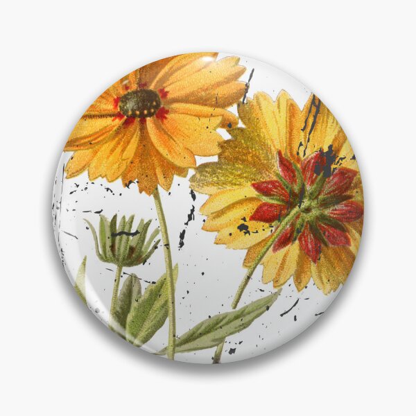 Item preview,  Vintage Yellow Flower Stamp - Aesthetic Botanical Retro Art designed and sold by Atlasoloji.
