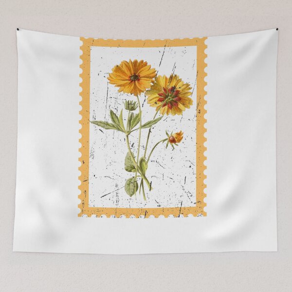 Item preview,  Vintage Yellow Flower Stamp - Aesthetic Botanical Retro Art designed and sold by Atlasoloji.