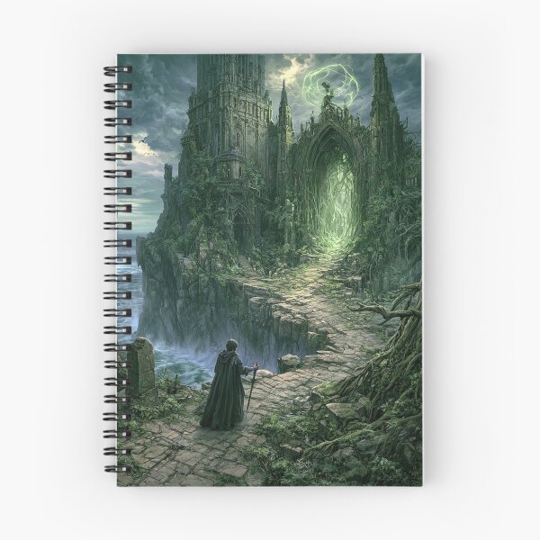Item preview, Verdenmoor: The Verdant Ascent | Dark Fantasy Gothic Portal Art Print | Dark Fantasy Wall Art designed and sold by Opetis.