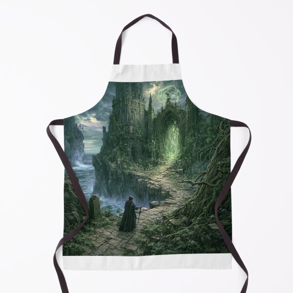 Item preview, Verdenmoor: The Verdant Ascent | Dark Fantasy Gothic Portal Art Print | Dark Fantasy Wall Art designed and sold by Opetis.