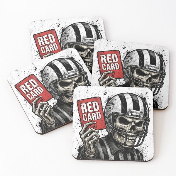 Item preview, Skeleton Referee Red Card — Soccer Cartoon World Cup 2026 designed and sold by David Mateo ArtWorks.