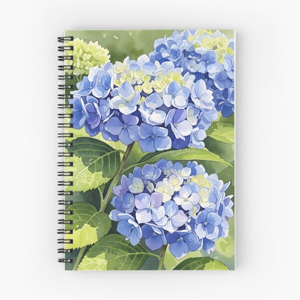 Item preview, Elegant Soft Blue Hydrangea Flowers Painting designed and sold by VelloomStore.