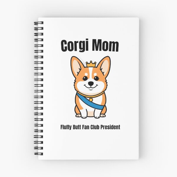 Artikelvorschau, Corgi-Mama-Shirt – Präsidentin des Flauschigen-Po-Fanclubs – Lustiges Corgi-Geschenk für sie entworfen und verkauft von Happy Hues.