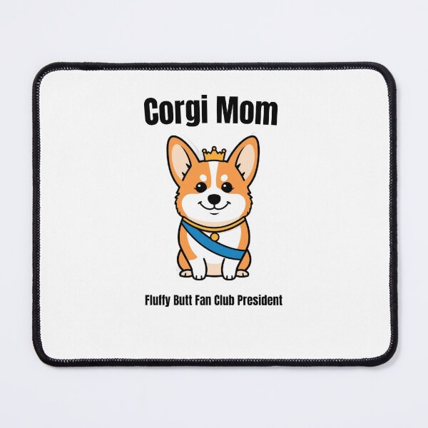 Item preview, Corgi Mom Shirt — Fluffy Butt Fan Club President — Funny Corgi Gift For Her designed and sold by Happy Hues.
