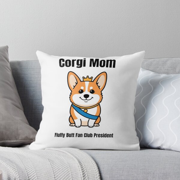 Item preview, Corgi Mom Shirt — Fluffy Butt Fan Club President — Funny Corgi Gift For Her designed and sold by Happy Hues.