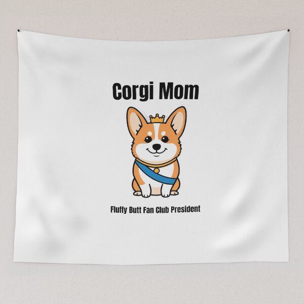 Item preview, Corgi Mom Shirt — Fluffy Butt Fan Club President — Funny Corgi Gift For Her designed and sold by Happy Hues.