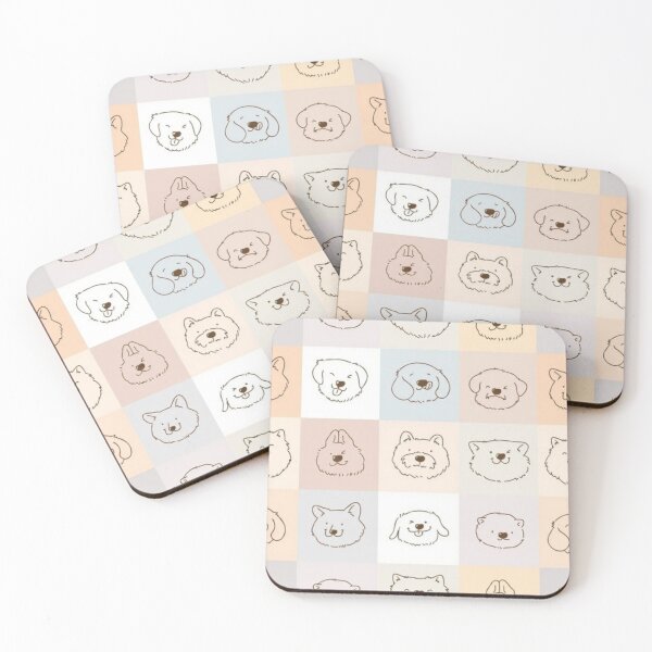 Item preview, Cute Dog Face Pattern - Minimalist Pastel Puppy Aesthetic designed and sold by Rangmanch.