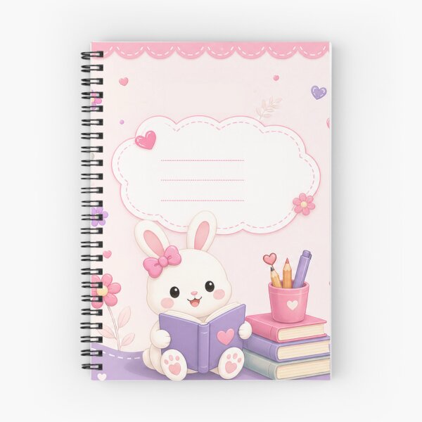 Item preview, Cute Kawaii Bunny Reading Book | Pastel Study Aesthetic designed and sold by CozyScribble.