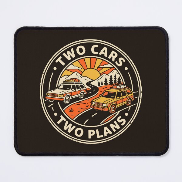 Item preview, Two Cars Two Plans Vintage Adventure Badge designed and sold by SplashTastic.