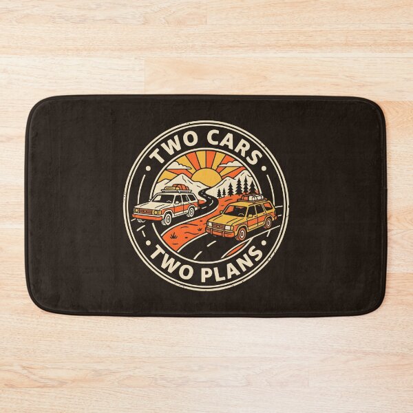 Item preview, Two Cars Two Plans Vintage Adventure Badge designed and sold by SplashTastic.