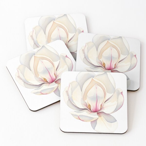 Item preview, Creamy White Watercolor Magnolia Painting designed and sold by VelloomStore.