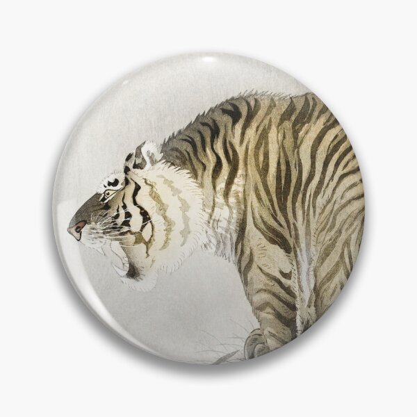 Item preview, Vintage Japanese Art - Roaring Tiger (1900-1945) - By Ohara Koson (1877-1945) designed and sold by TheHappyK.