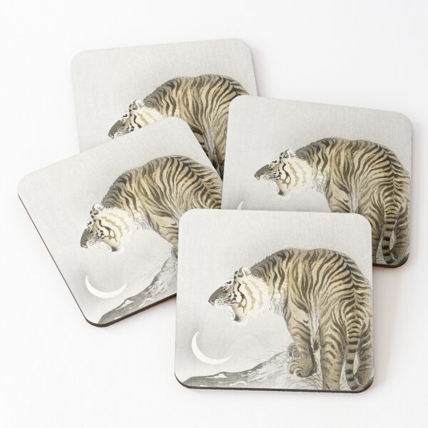 Item preview, Vintage Japanese Art - Roaring Tiger (1900-1945) - By Ohara Koson (1877-1945) designed and sold by TheHappyK.