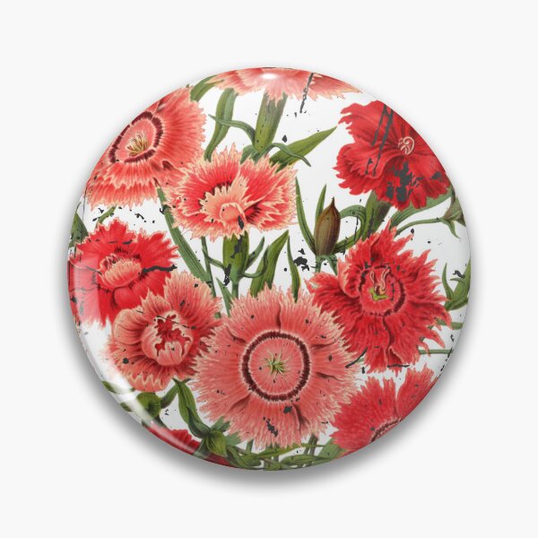 Item preview, Vintage Red Flower Bouquet Stamp - Aesthetic Watercolor Retro Art designed and sold by Atlasoloji.