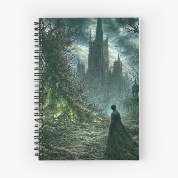 Item preview, Verdenmoor: The Vine Cathedral | Dark Fantasy Gothic Cathedral Art Print | Dark Fantasy Wall Art designed and sold by Opetis.